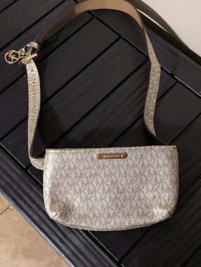 Michael Kors Metallic Gold Crossbody/Belt Bag
